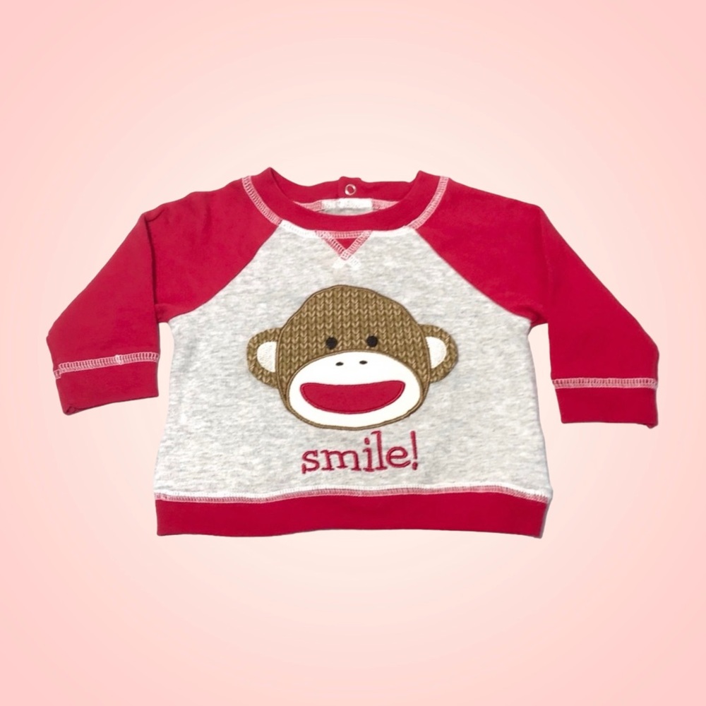 3/$10 Baby Starter Sweater 3M Sock Monkey